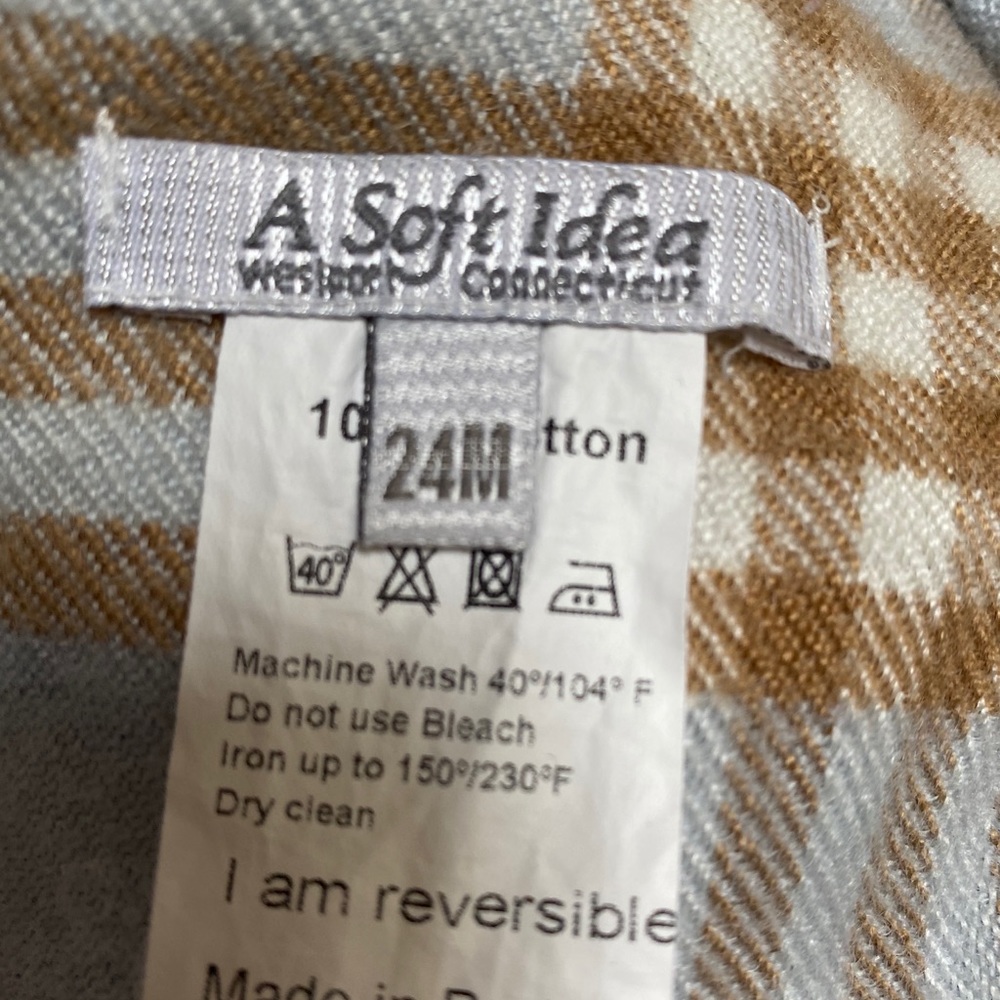 Cotton Seedstitch Hoodie lined in Plaid